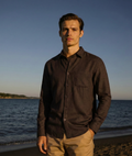 Coffee brown premium linen shirt