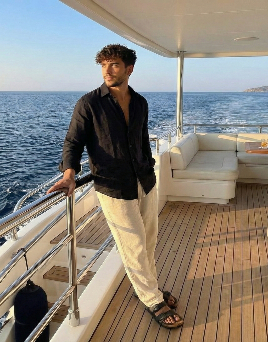 "The Midnight Black Signature Linen Shirt"